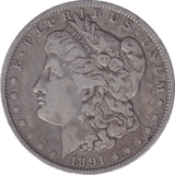 1891 SILVER MORGAN DOLLAR USA - SILVER WORLD COINS - Cambridgeshire Coins