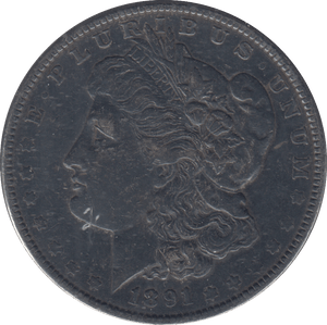 1891 SILVER MORGAN DOLLAR USA - SILVER WORLD COINS - Cambridgeshire Coins