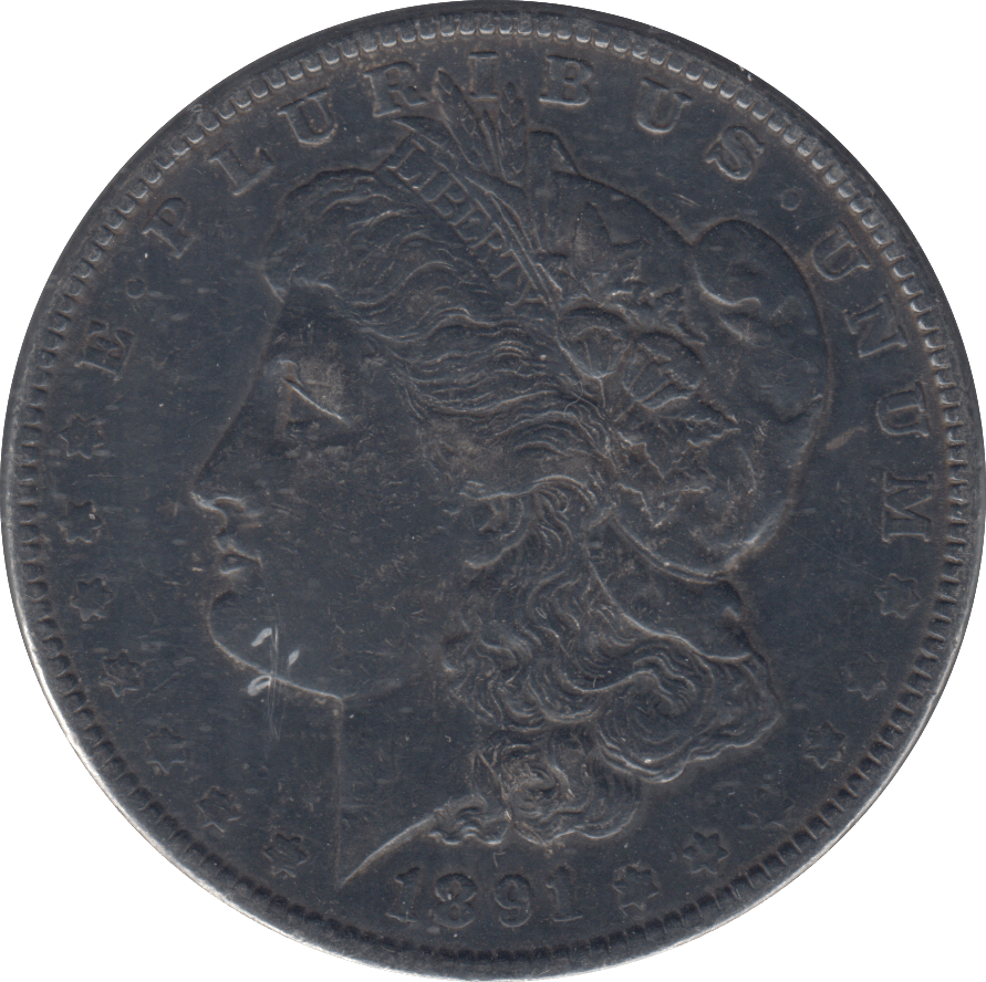 1891 SILVER MORGAN DOLLAR USA - SILVER WORLD COINS - Cambridgeshire Coins