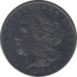 1891 SILVER MORGAN DOLLAR USA - SILVER WORLD COINS - Cambridgeshire Coins