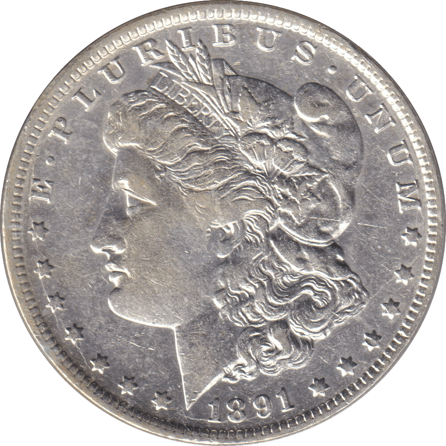1891 SILVER MORGAN DOLLAR USA - SILVER WORLD COINS - Cambridgeshire Coins