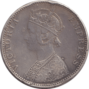 1891 SILVER ONE RUPEE INDIA - SILVER WORLD COINS - Cambridgeshire Coins