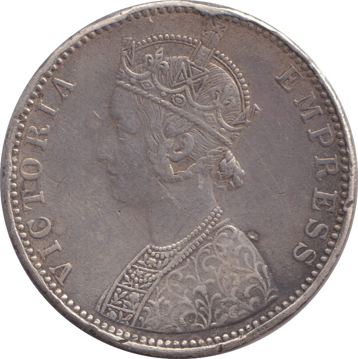 1891 SILVER ONE RUPEE INDIA - SILVER WORLD COINS - Cambridgeshire Coins