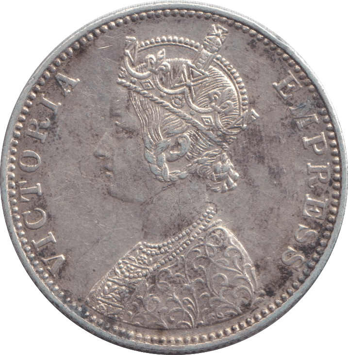 1891 SILVER ONE RUPEE INDIA - SILVER WORLD COINS - Cambridgeshire Coins