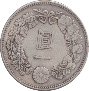 1891 SILVER ONE YEN JAPAN - SILVER WORLD COINS - Cambridgeshire Coins