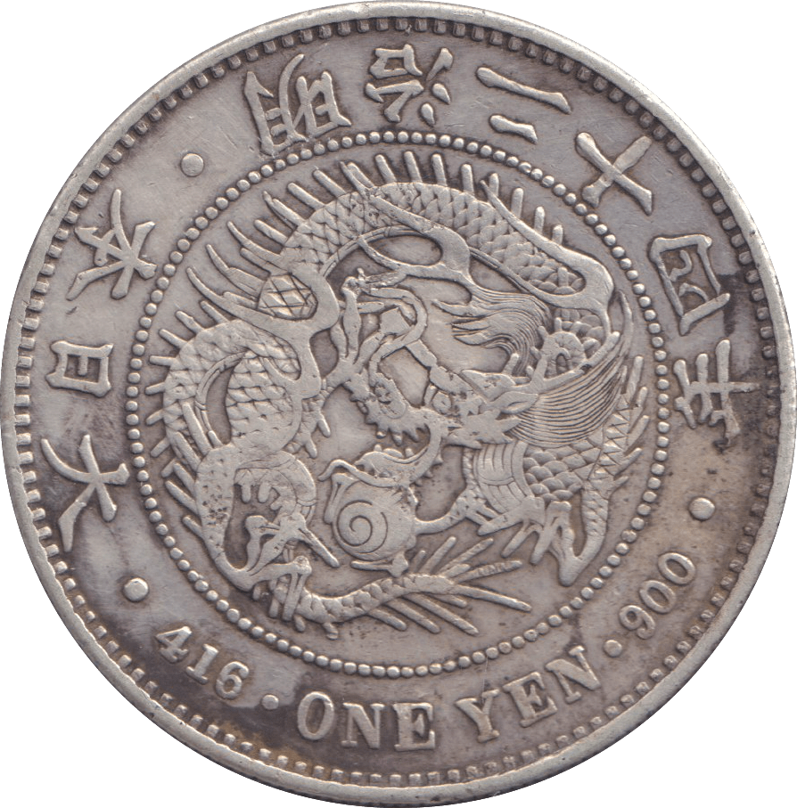 1891 SILVER ONE YEN JAPAN - SILVER WORLD COINS - Cambridgeshire Coins