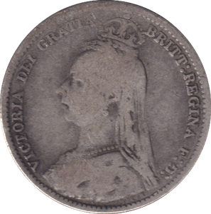 1891 SIXPENCE (FINE) - SIXPENCE - Cambridgeshire Coins