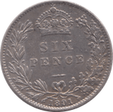 1891 SIXPENCE ( GF ) - SIXPENCE - Cambridgeshire Coins