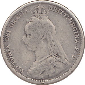 1891 SIXPENCE ( NF ) - SIXPENCE - Cambridgeshire Coins