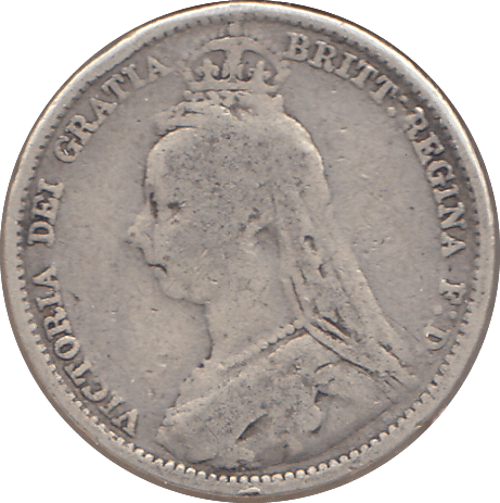1891 SIXPENCE ( NF ) - SIXPENCE - Cambridgeshire Coins