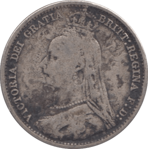1891 SIXPENCE ( NF ) - SIXPENCE - Cambridgeshire Coins