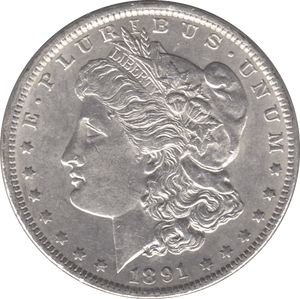 1891 USA SILVER MORGAN DOLLAR PHILADELPHIA MINT - SILVER WORLD COINS - Cambridgeshire Coins