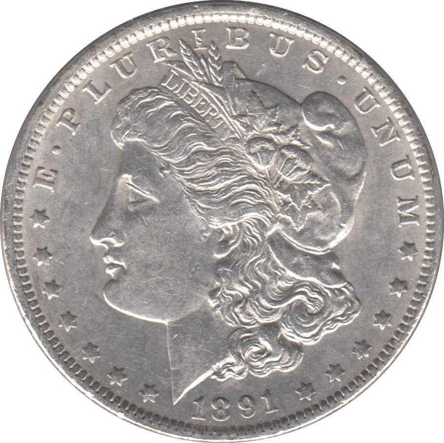 1891 USA SILVER MORGAN DOLLAR PHILADELPHIA MINT - SILVER WORLD COINS - Cambridgeshire Coins