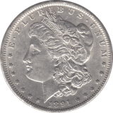 1891 USA SILVER MORGAN DOLLAR PHILADELPHIA MINT - SILVER WORLD COINS - Cambridgeshire Coins