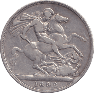 1892 CROWN 3 ( FINE ) - CROWN - Cambridgeshire Coins