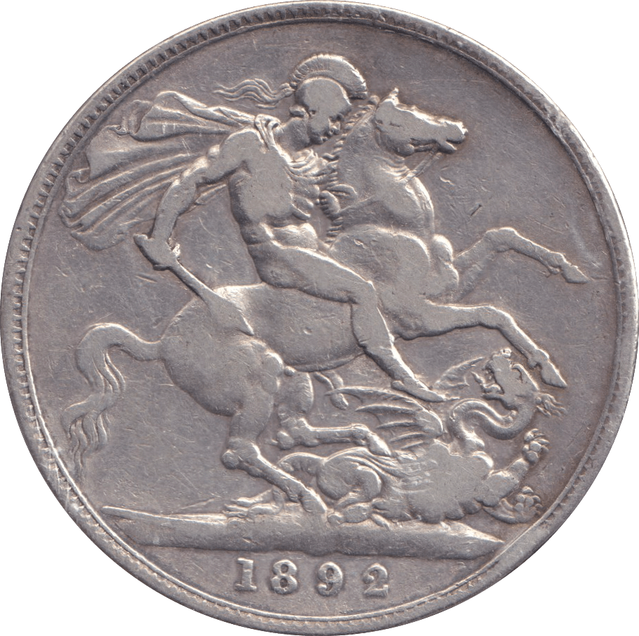 1892 CROWN 3 ( FINE ) - CROWN - Cambridgeshire Coins