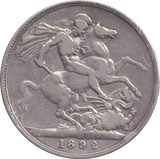 1892 CROWN 3 ( FINE ) - CROWN - Cambridgeshire Coins