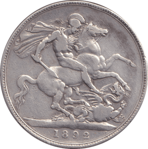 1892 CROWN 7 ( FINE ) - CROWN - Cambridgeshire Coins