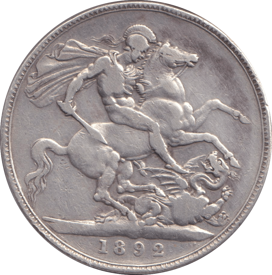 1892 CROWN 7 ( FINE ) - CROWN - Cambridgeshire Coins