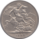 1892 CROWN ( FINE ) 3 - CROWN - Cambridgeshire Coins