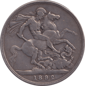 1892 CROWN ( FINE ) - CROWN - Cambridgeshire Coins