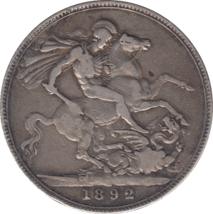 1892 CROWN ( FINE ) - CROWN - Cambridgeshire Coins