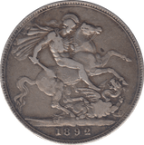 1892 CROWN ( FINE ) - CROWN - Cambridgeshire Coins