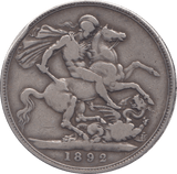 1892 CROWN ( FINE ) - Crown - Cambridgeshire Coins