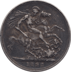 1892 CROWN ( FINE ) - CROWN - Cambridgeshire Coins