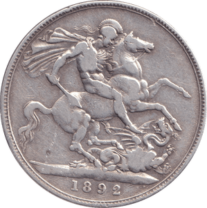 1892 CROWN ( FINE ) - CROWN - Cambridgeshire Coins