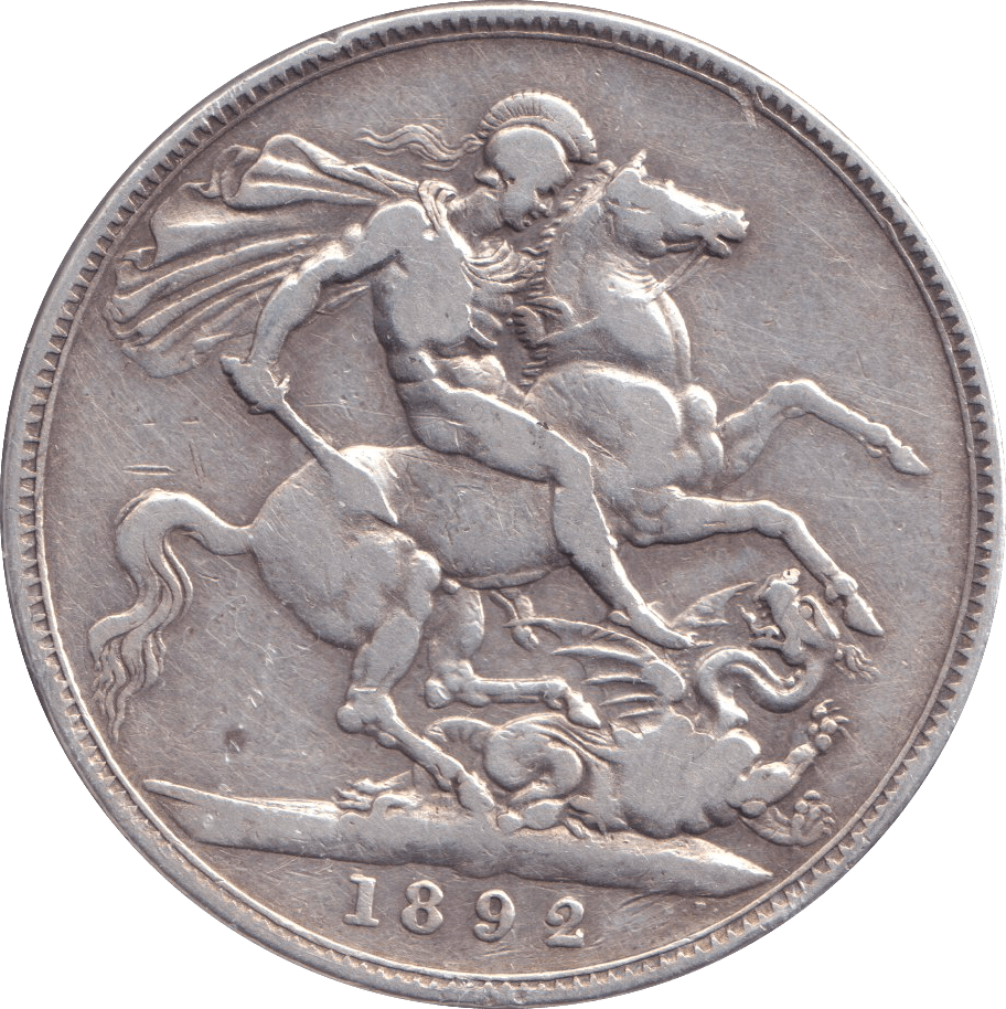 1892 CROWN ( FINE ) - CROWN - Cambridgeshire Coins