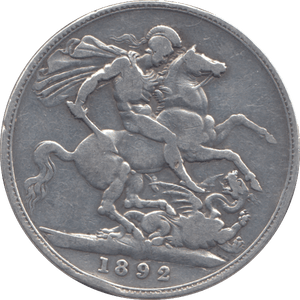 1892 CROWN ( FINE ) - CROWN - Cambridgeshire Coins