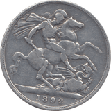 1892 CROWN ( FINE ) - CROWN - Cambridgeshire Coins