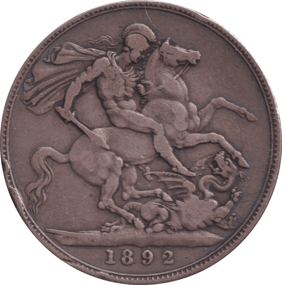1892 CROWN ( FINE ) - CROWN - Cambridgeshire Coins