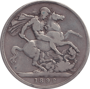 1892 CROWN ( FINE ) - CROWN - Cambridgeshire Coins