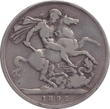 1892 CROWN ( FINE ) - CROWN - Cambridgeshire Coins