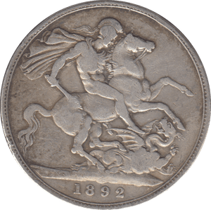 1892 CROWN ( FINE ) - CROWN - Cambridgeshire Coins