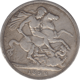1892 CROWN ( FINE ) - CROWN - Cambridgeshire Coins