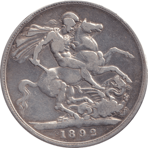 1892 CROWN ( FINE ) - CROWN - Cambridgeshire Coins
