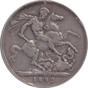 1892 CROWN ( FINE ) - CROWN - Cambridgeshire Coins