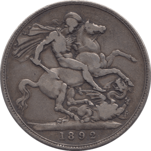 1892 CROWN ( FINE ) - CROWN - Cambridgeshire Coins