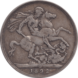 1892 CROWN ( FINE ) - CROWN - Cambridgeshire Coins