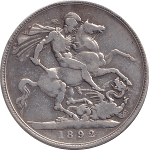 1892 CROWN ( FINE ) - CROWN - Cambridgeshire Coins