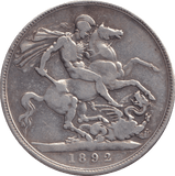 1892 CROWN ( FINE ) - CROWN - Cambridgeshire Coins