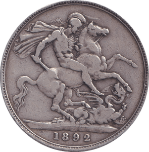 1892 CROWN ( FINE ) - CROWN - Cambridgeshire Coins