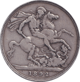 1892 CROWN ( FINE ) - CROWN - Cambridgeshire Coins