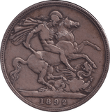 1892 CROWN ( FINE ) - CROWN - Cambridgeshire Coins