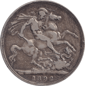 1892 CROWN ( FINE ) - CROWN - Cambridgeshire Coins