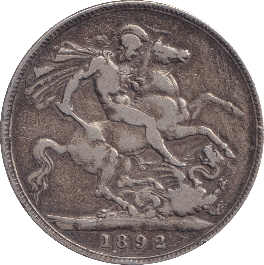 1892 CROWN ( FINE ) - CROWN - Cambridgeshire Coins