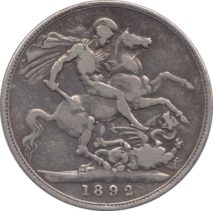 1892 CROWN ( FINE ) - CROWN - Cambridgeshire Coins